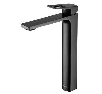 Смеситель для раковины высокий Swedbe Kronos , однорычажный, черн.мат.